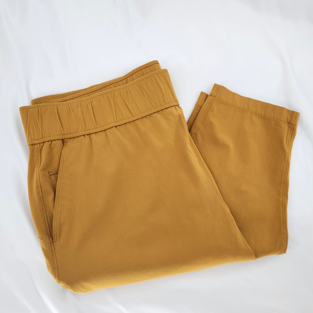 Alder Womens Earthy Granola Hiking Outdoor Hippie Size 2X Yellow Open Air Pant
